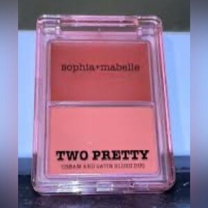 Sophia+Mabelle Two Pretty Cream and Satin Blush Duo in Strawberry Sorbet- New